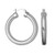 Charles Garnier 35mm Rhodium-plated Sterling Silver 5mm Thick Mesh Hoop Earrings
