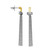 Charles Garnier Rhodium- & Gold-plated Sterling Silver Chain Tassel Drop Earrings w/ CZ Accents