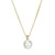 Image of ELLE Jewelry - "Simpatico Collection" 17"+3" Gold-plated Sterling Silver Necklace w/ 10 mm White Simulated Pearl Drop Pendant