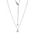 Image of ELLE Jewelry - "Birthstone Collection" 17"+2" Rhodium-plated Sterling Silver Cable Chain Necklace w/ 5mm Round Genuine Moissanite & Lab Grown Diamond Pendant