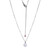 Image of ELLE Jewelry - "Birthstone Collection" 17"+2" Rhodium-plated Sterling Silver Cable Chain Necklace w/ 5mm Round Genuine Cultured Freshwater Pearl & Lab Grown Diamond Pendant