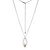 Image of ELLE Jewelry - "Circadia Collection" Sterling Silver 17"+3" Rolo Chain Necklace w/ Rhodium & Gold-plated Drop Pendant