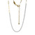 Charles Garnier 17"+2" Gold-plated & Rhodium-plated Sterling Silver Paperclip Chain & CZ Rondelle Necklace