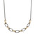Image of Charles Garnier 18"+2" Rhodium- & Gold-plated Sterling Silver Necklace w/ 2mm Mesh Links & CZ Accents