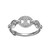 ELLE Jewelry - "Espion Collection" Rhodium-plated Sterling Silver Marina Link Ring w/ CZs