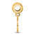Sterling Silver Gold-plated LogoArt Jacksonville State U. Small Dangle Bead Charm