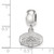Sterling Silver Rhodium-plated LogoArt Jacksonville State U. Extra Small Dangle Bead Charm