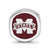 Sterling Silver LogoArt Mississippi State U Cushion Shaped Double Logo Bead Charm