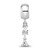 Image of Sterling Silver Rhodium-plated LogoArt Zeta Tau Alpha Vertical Letters Bead Charm
