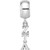 Image of Sterling Silver Rhodium-plated LogoArt Zeta Tau Alpha Vertical Letters Bead Charm