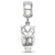 Image of Sterling Silver Rhodium-plated LogoArt Chi Omega Own Charm on Bead Charm