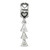 Image of Sterling Silver Rhodium-plated LogoArt Delta Delta Delta Vertical Letters Heart Bead Charm