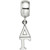 Image of Sterling Silver Rhodium-plated LogoArt Delta Gamma Vertical Letters on Bead Charm