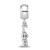 Image of Sterling Silver Rhodium-plated LogoArt Gamma Phi Beta Vertical Letters Bead Charm