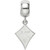 Image of Sterling Silver Rhodium-plated LogoArt Kappa Alpha Theta Kite Bead Charm