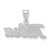 Image of Sterling Silver Rhodium-plated LogoArt University of Tulsa T-U Large Pendant