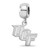 Image of Sterling Silver Rhodium-plated LogoArt University of Central Florida U-C-F Small Dangle Bead Charm