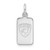 Image of Sterling Silver Rhodium-plated NHL LogoArt Florida Panthers Tag Pendant