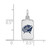 Image of Sterling Silver Rhodium-plated NHL LogoArt Columbus Blue Jackets Enamel Tag Pendant