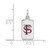 Image of Sterling Silver Rhodium-plated LogoArt Florida State University Enamel Tag Pendant