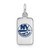 Sterling Silver Rhodium-plated NHL LogoArt New York Islanders Enamel Tag Pendant