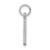 Image of Sterling Silver Rhodium-plated NHL LogoArt New York Islanders Enamel Tag Pendant