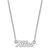 Sterling Silver Rhodium-plated LogoArt University of Tulsa T-U Small Pendant 18 inch Necklace
