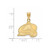 Image of Sterling Silver Gold-plated NHL LogoArt Colorado Avalanche Letter A Medium Pendant