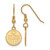 Image of Sterling Silver Gold-plated NHL LogoArt Edmonton Oilers Small Dangle Wire Earrings