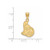 Image of Sterling Silver Gold-plated NHL LogoArt Ottawa Senators Medium Pendant
