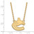Image of 10k Yellow Gold NHL LogoArt Vancouver Canucks Large Pendant 18 inch Necklace