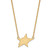 Sterling Silver Gold-plated NHL LogoArt Dallas Stars Large Pendant 18 inch Necklace