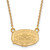 10k Yellow Gold LogoArt Jacksonville State University Small Pendant 18 inch Necklace