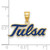 Image of Sterling Silver Gold-plated LogoArt University of Tulsa T-U Large Enameled Pendant