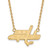 Image of 14k Yellow Gold NHL LogoArt Washington Capitals Large Pendant 18 inch Necklace