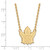 14k Yellow Gold NHL LogoArt Toronto Maple Leafs Large Pendant 18 inch Necklace