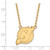 10k Yellow Gold NHL LogoArt New Jersey Devils Large Pendant 18 inch Necklace