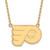 10k Yellow Gold NHL LogoArt Philadelphia Flyers Large Pendant 18 inch Necklace