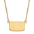 10k Yellow Gold LogoArt University of Miami Florida Letter U Small Pendant 18 inch Necklace
