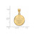 Image of 10k Yellow Gold NHL LogoArt Toronto Maple Leafs Medium Disc Pendant