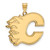 Image of Sterling Silver Gold-plated NHL LogoArt Calgary Flames Letter C Extra Large Pendant