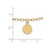 Image of Sterling Silver Gold-plated NHL LogoArt Boston Bruins 9 inch Anklet