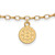 Image of Sterling Silver Gold-plated NHL LogoArt Boston Bruins 9 inch Anklet