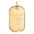 Sterling Silver Gold-plated LogoArt West Virginia University Small Dog Tag Pendant