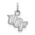 Image of 10k White Gold LogoArt University of Central Florida U-C-F Extra Small Pendant