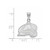 Image of 10k White Gold NHL LogoArt Colorado Avalanche Letter A Medium Pendant