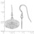 Image of Sterling Silver Rhodium-plated LogoArt Jacksonville State University Small Dangle Wire Earrings