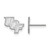Image of 10k White Gold LogoArt University of Central Florida U-C-F Extra Small Post Earrings