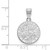 Image of Sterling Silver Rhodium-plated LogoArt University of Idaho Medium Crest Pendant