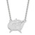 Image of 10k White Gold NHL LogoArt Columbus Blue Jackets Large Pendant 18 inch Necklace